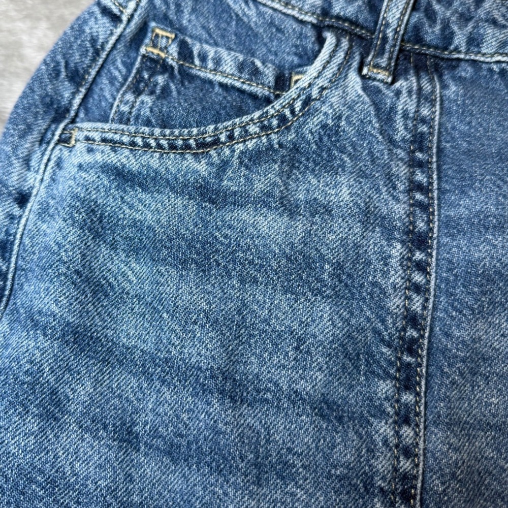 Aeropostale Womens Size 6 Utility Cargo Jeans Blue Denim Wide Leg Y2K Baggy - Picture 8 of 16